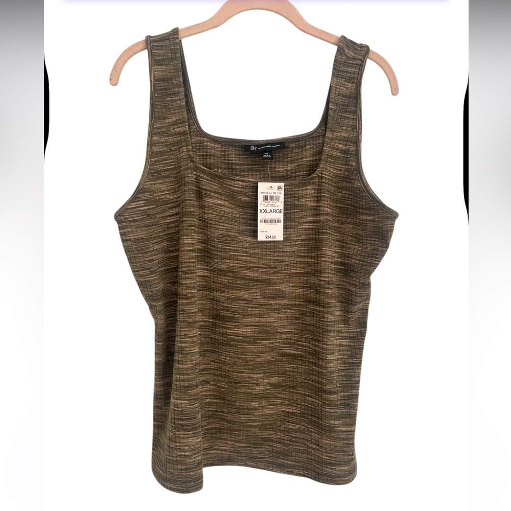 INC Costa Green Crew Heather Tank NwT XXL